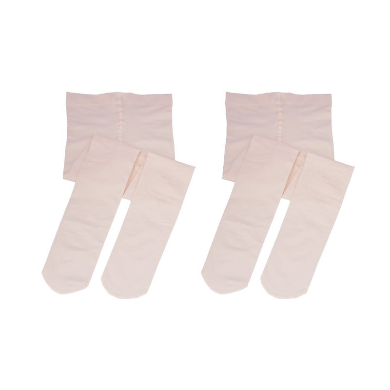 PAPPNTI 2 Pairs Girls' Ultra Soft Pro Dance Tights Ballet Footed Daily Student Tights (Toddler/Little Kid/Big Kid) Ballet Pink 5-7 Years - Image 4